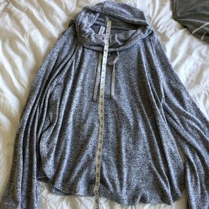 Gray cowl neck lounge shirt
